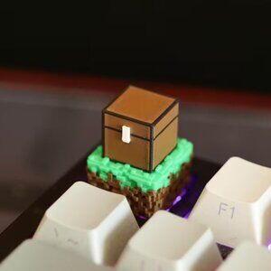 Artisan Keycap Minecraft Treasure Chest Inspired for OEM Mechanical Keyboards